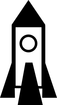 Rocket Space Ship Outline Icon Svg Set, Free Vectors File